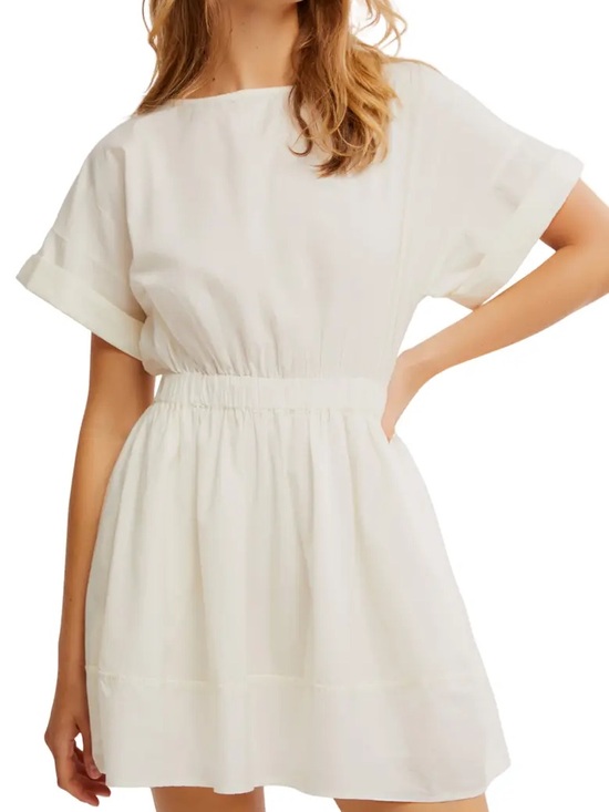 Free People Dresses & Skirts - 181. Free People White cotton poplin Mini Dress